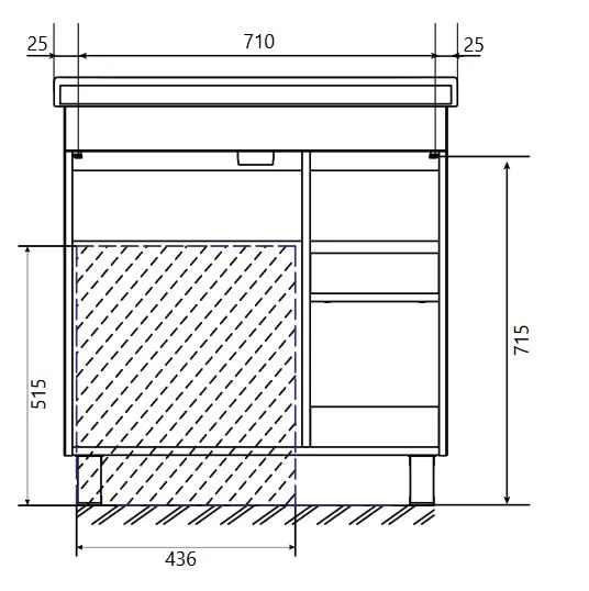 Тумба под раковину ГАУЛА/Gaula 80Н 3я 1д белый