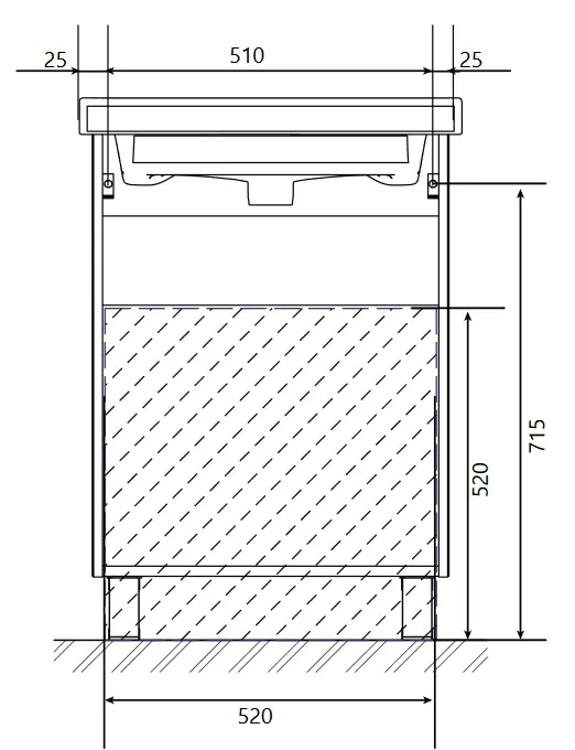 Тумба под раковину ГАУЛА/Gaula 60Н 3я белый