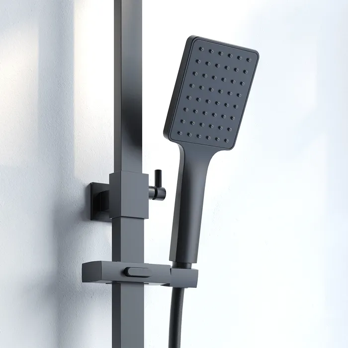 Душевая система IDDIS Bild с изливом черный BILBL1Fi06