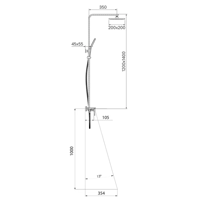 Душевая система IDDIS Bild с изливом BILSB1Fi06