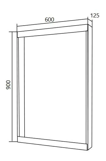 Зеркало Aris 60 Белый глянец
