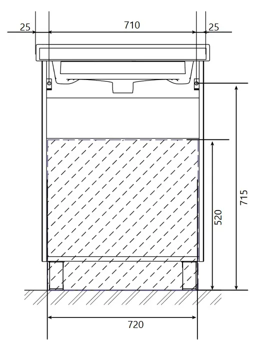 Тумба под раковину ГАУЛА/Gaula 80Н 3я белый