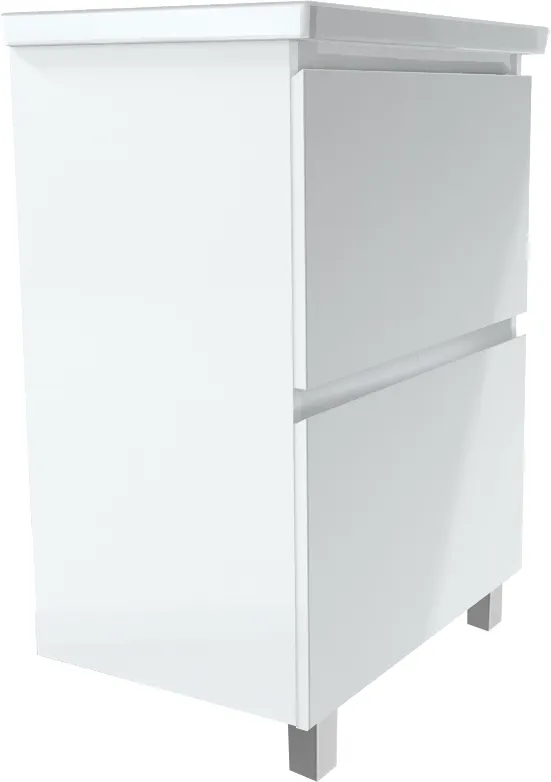 Тумба АРИС 2/New Aris 60Н 2я. белый глянец