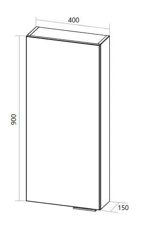 Пенал Gaula 40П 1д.Black