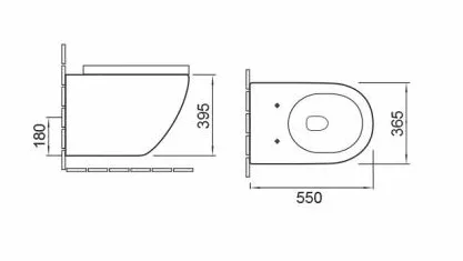 Унитаз подвесной Santi Line с встроенным смесителем и функцией биде сиденье микролифт SL-5002SM-BD