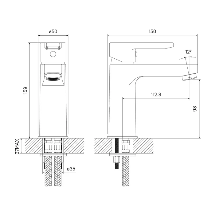 Смеситель для раковины IDDIS Сена SENSB00i01