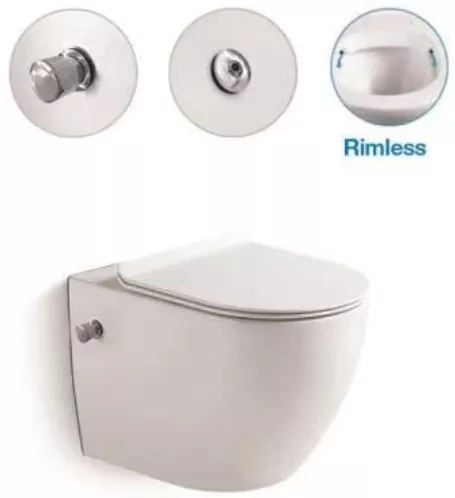 Унитаз подвесной Santi Line с встроенным смесителем и функцией биде сиденье микролифт SL-5002SM-BD