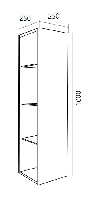 Пенал Cube 25П Белый глянец