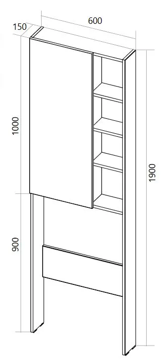 Шкаф ГАУЛА/Gaula 60Н 1д.черный
