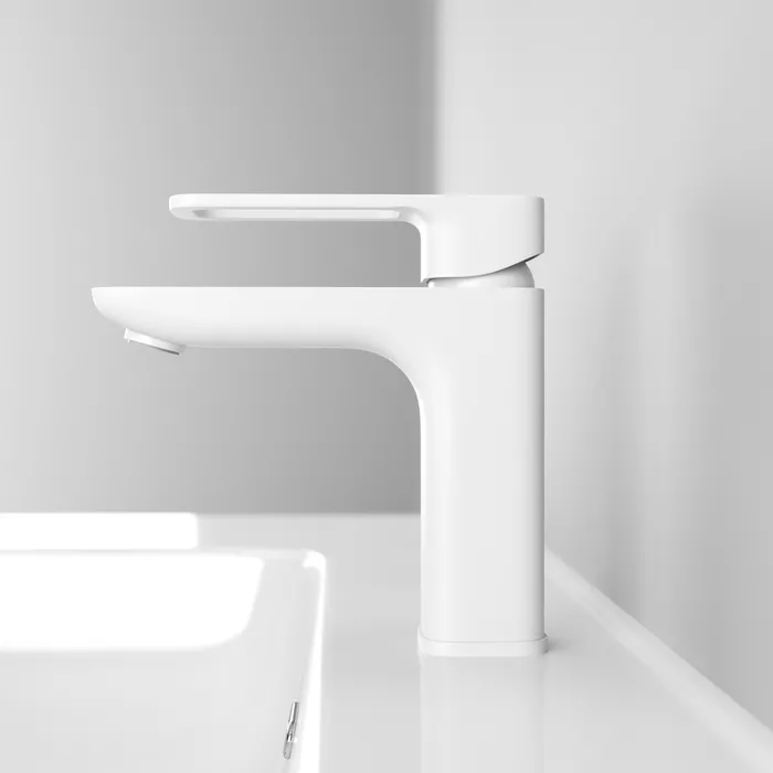 Смеситель для раковины IDDIS Слайд белый SLIWT00i01