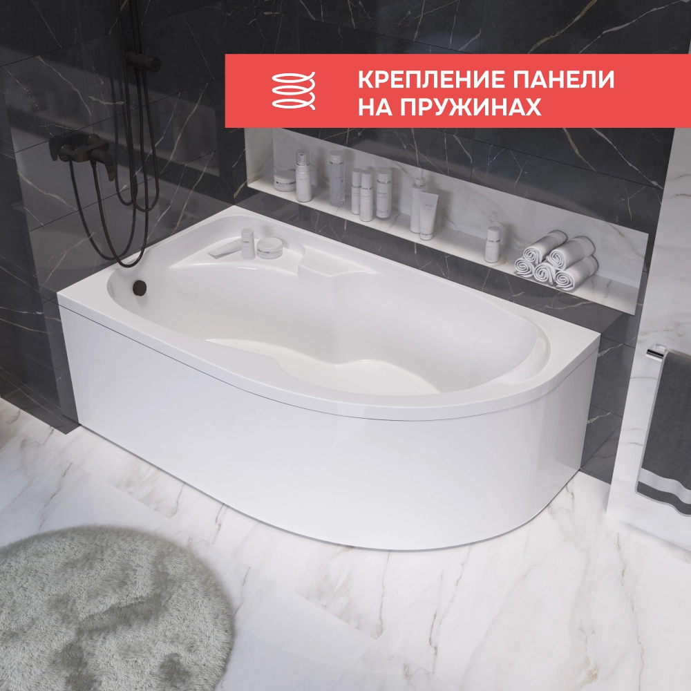 Ванна "DIANA" 170x105 L Комплект Премиум