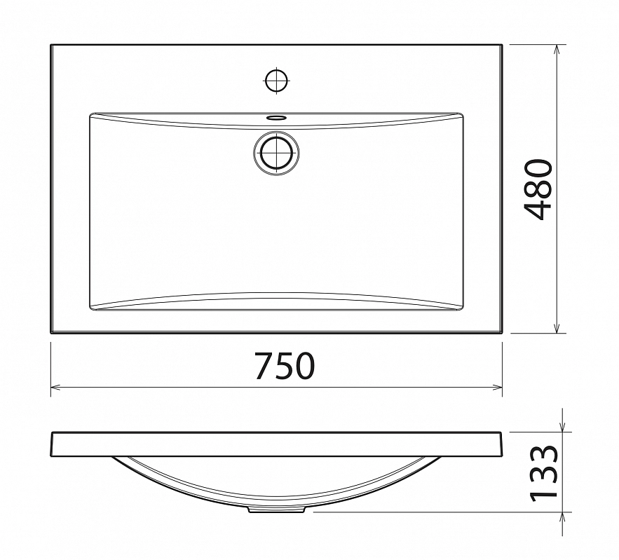 Умывальник Анита 750