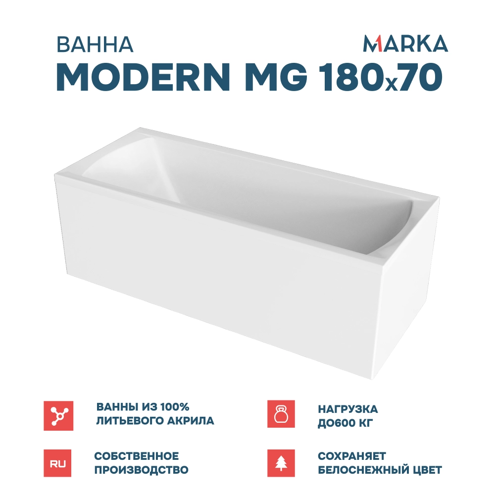 Ванна "MODERN" 180*70 Комплект Стандарт 2+