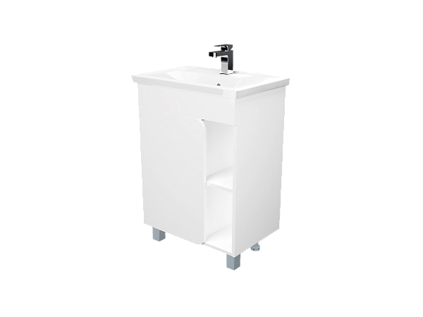 Тумба под раковину НУВО/Nuvo 60Н 1д. белый глянец