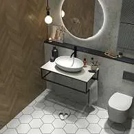 Столешница из керамогранита ЛОФТ/LOFT 90, светло-серый МА01 Nat