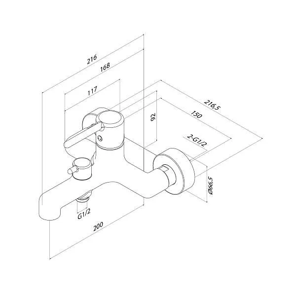 Смеситель для ванны IDDIS Aiger золото матовый AIGMG00i02WA
