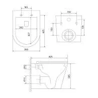 Унитаз подвесной IDDIS Axes безободковый смыв торнадо AXERDSEi25