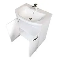 Тумба под раковину Вита 65Н 2д. белый глянец, МДФ