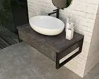 Тумба со столешницей GRUNGE LOFT 100П 1в.я Бетон темно-серый