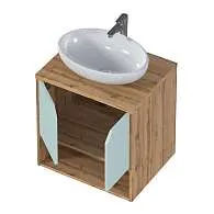 Тумба ДЕЛЬТА/Delta 60П 2Д Мята софт