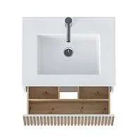 Тумба под раковину Row 60П (600х400х453) 1я белый/дуб