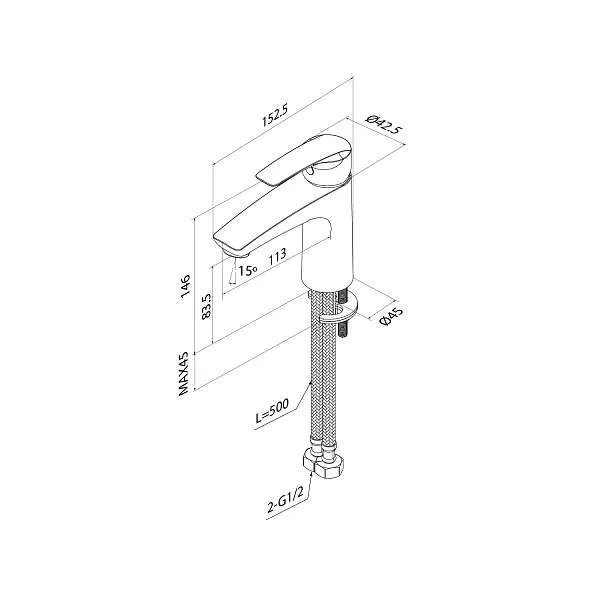 Смеситель для раковины IDDIS Ray RAYSB00i01