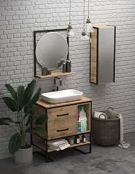 Пенал зеркальный GRUNGE LOFT 35П 1д