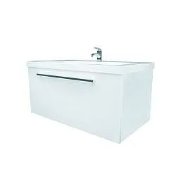 Тумба под раковину Соната 90П 1в.я. белый глянец
