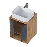 Тумба УТА/Uta 50П 2Д Шарли синий