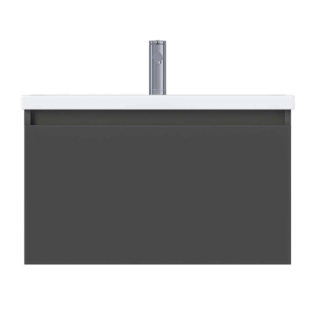 Тумба под раковину БЛОК МИНИ/Aris mini 60П (590х400х447) 1я антрацит/монолит дарк