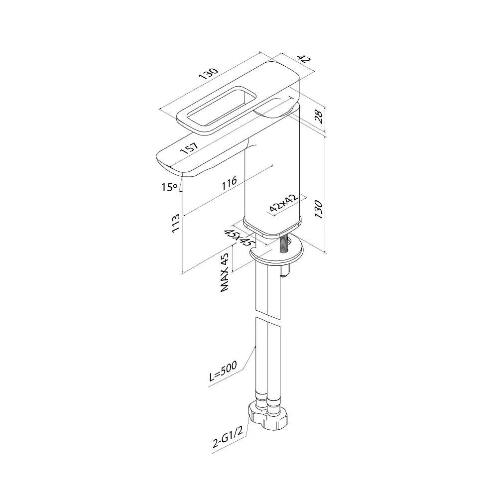 Смеситель для раковины IDDIS Слайд SLISB00i01