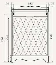 Тумба с раковиной Avanti 60Н 3в.я. Белый глянец