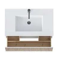 Тумба под раковину Row 80П (800х400х450) 1я белый/дуб