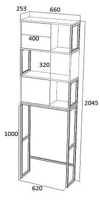 Шкаф ГРАНЖ ЛОФТ/GRUNGE LOFT 200*66 дуб вотан