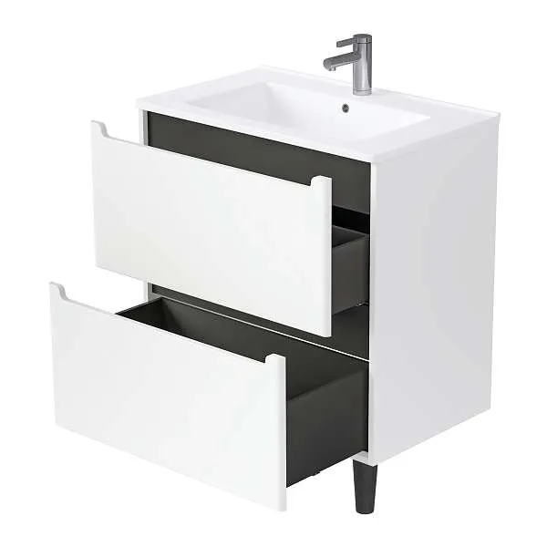 Тумба под раковину КОДА/Coda 105Н (1056х887х471) 2я перламутр белый