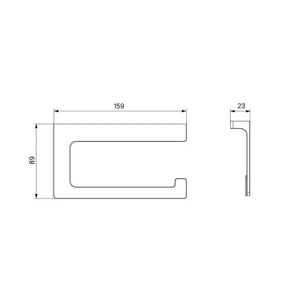 Бумагодержатель IDDIS Slide без крышки хром SLISC00i43