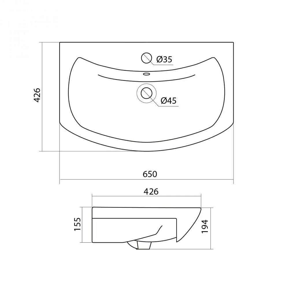 Раковина "БАЛТИКА 65" Santek