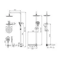 Душевой гарнитур с верхней лейкой IDDIS Ray кнопка белый/хром RAYSW3Fi76