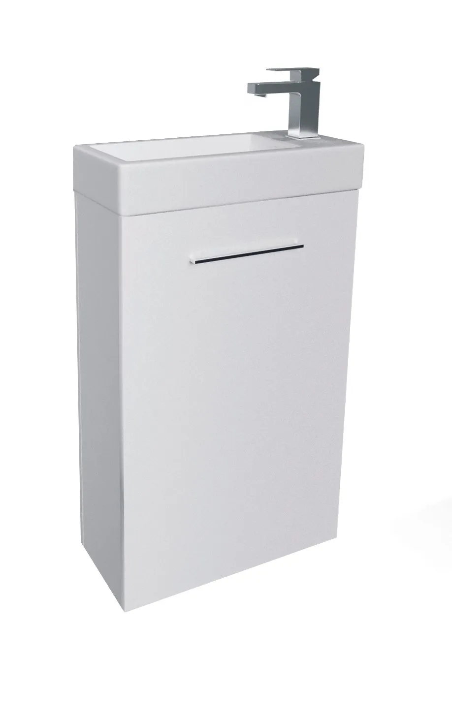 Тумба под раковину Ноктюрн 40П 1д мдф белый глянец