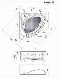 Ванна ДАНИЕЛА/DANIELA 1500х1500