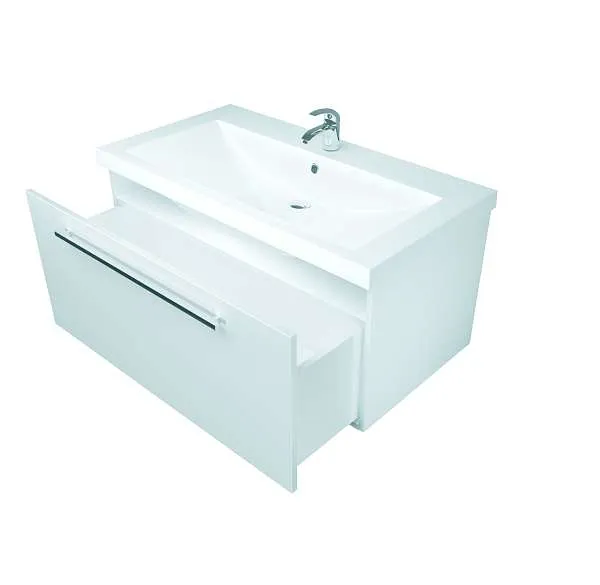 Тумба под раковину Соната 90П 1в.я. белый глянец