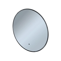 Зеркало Shape Soft Plus (600х600х30) круг черный К01 LED датчик