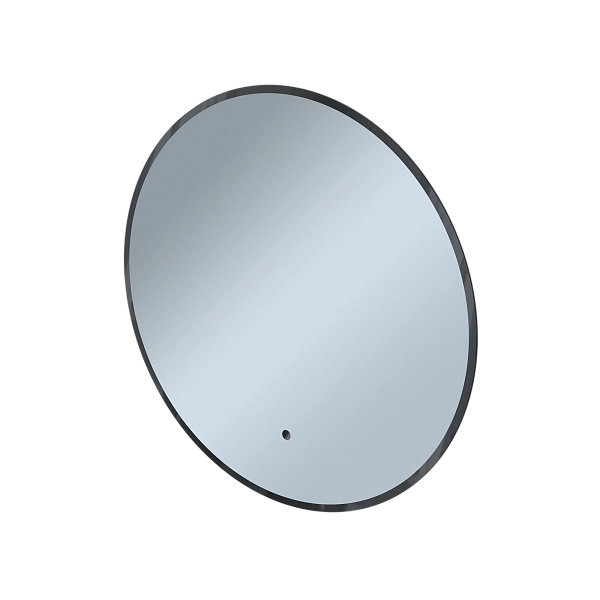 Зеркало Shape Soft Plus (600х600х30) круг черный К01 LED датчик