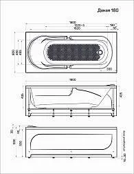Ванна ДАНАЯ/DANAYA 1800х800