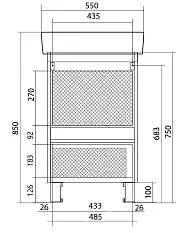 Тумба под раковину ТЕРА/Tera 55Н 1д. белый глянец