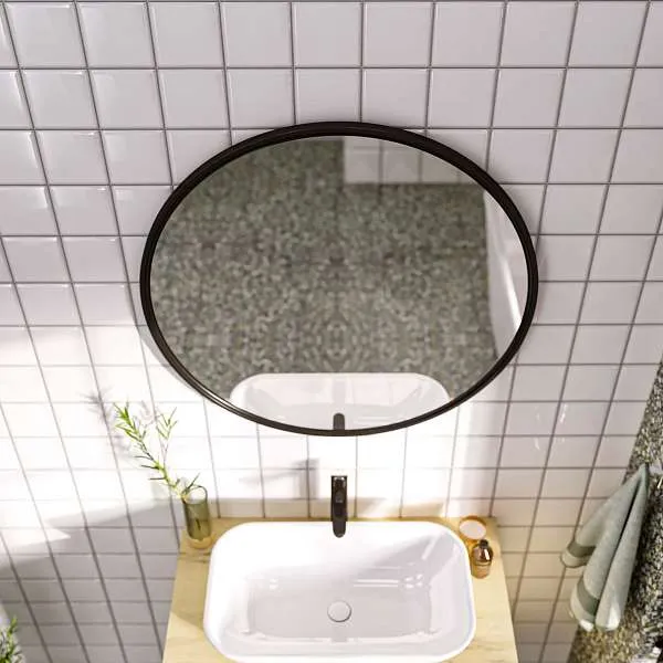 Зеркало МИСТЕРИЯ/Mystery 800П монолит найт круглое