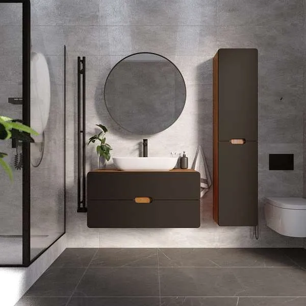 Пенал Vortex 1700х350х300П 2д орех ноче тортона/монолит найт