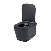 Унитаз подвесной IDDIS Bild безободковый черный матовый BILR2BMi25