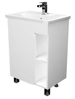 Тумба под раковину НУВО/Nuvo 70Н 1д. белый глянец
