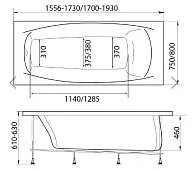 Ванна Marka One PRAGMATIKA 173-155x75